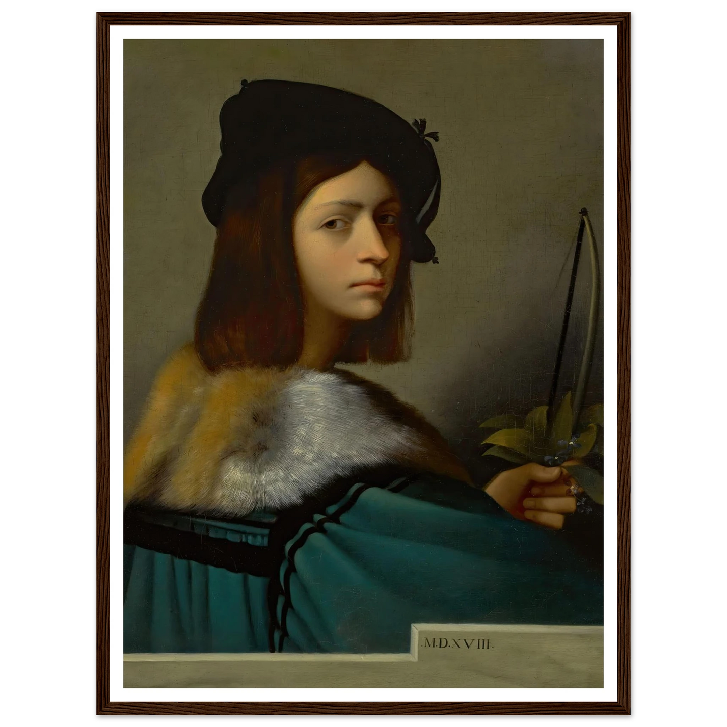 Joueur De Violon (The Violin Player) Art Print | Jean Leon Gerome - Framed Poster - 30x40 cm / 12x16″ - Black frame