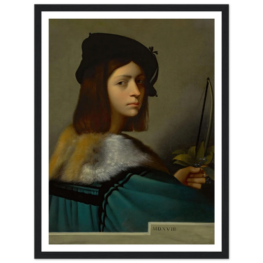 Joueur De Violon (The Violin Player) Art Print | Jean Leon Gerome - Framed Poster - 30x40 cm / 12x16″ - Black frame