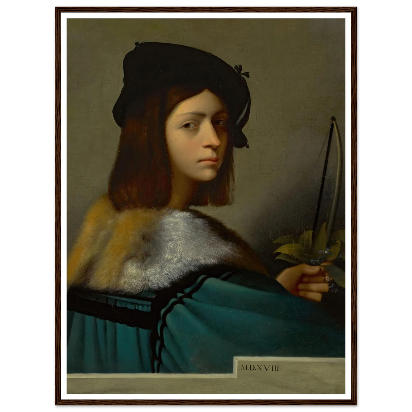 Joueur De Violon (The Violin Player) Art Print | Jean Leon Gerome - Framed Poster - 30x40 cm / 12x16″ - Black frame