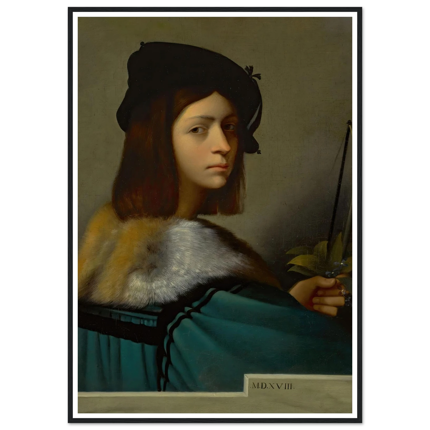 Joueur De Violon (The Violin Player) Art Print | Jean Leon Gerome - Framed Poster - 30x40 cm / 12x16″ - Black frame