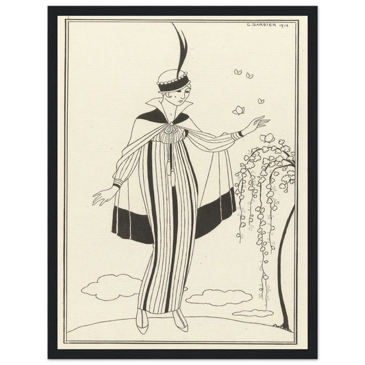 Journal des Dames et des Modes, Costumes Parisiens, 1914, No. 150 (1914) Art Print | George Barbier - Framed Poster - 30x40 cm / 12x16″ - Black frame