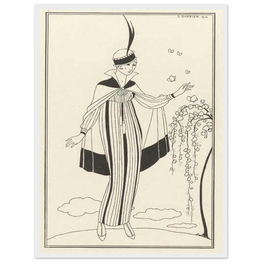 Journal des Dames et des Modes, Costumes Parisiens, 1914, No. 150 (1914) Art Print | George Barbier - Framed Poster - 30x40 cm / 12x16″ - Black frame