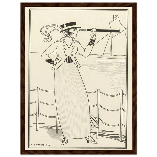 Journal des Dames et des Modes, Costumes Parisiens, 1914, No. 164 (1914) Art Print | George Barbier - Framed Poster - 30x40 cm / 12x16″ - Black frame