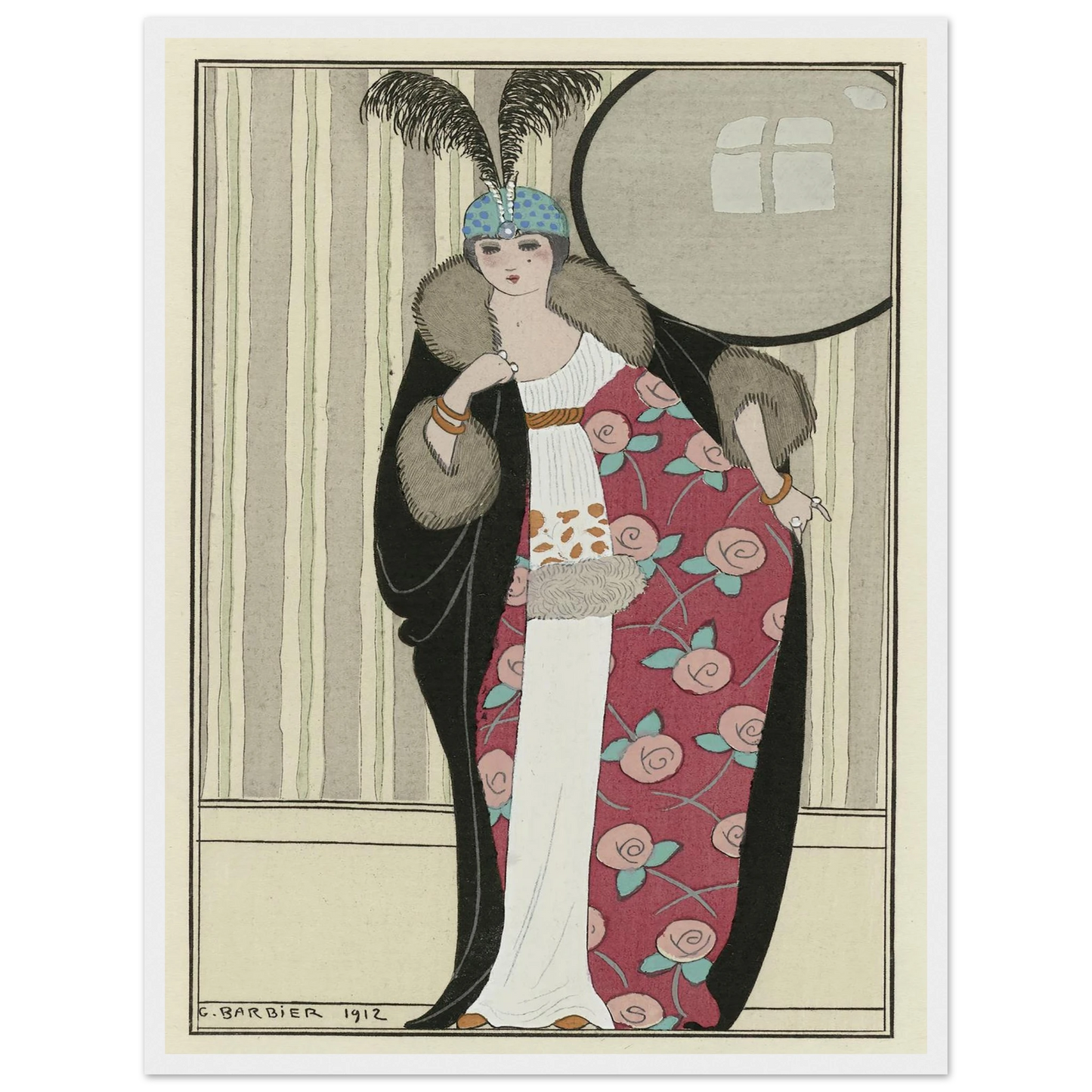 Journal des Dames et des Modes; the Fashion Illustrators (1912) Art Print | George Barbier - Framed Poster - 30x40 cm / 12x16″ - Black frame