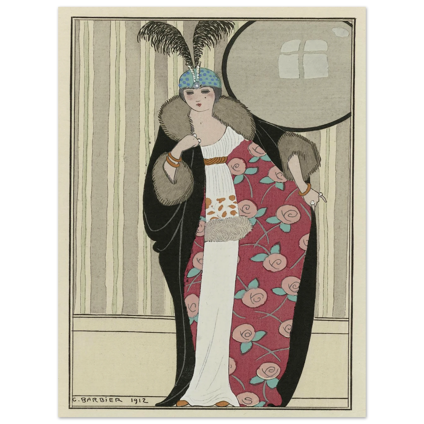 Journal des Dames et des Modes; the Fashion Illustrators (1912) Art Print | George Barbier - Framed Poster - 30x40 cm / 12x16″ - Black frame