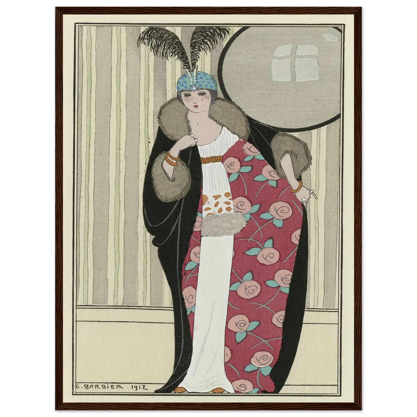 Journal des Dames et des Modes; the Fashion Illustrators (1912) Art Print | George Barbier - Framed Poster - 30x40 cm / 12x16″ - Black frame
