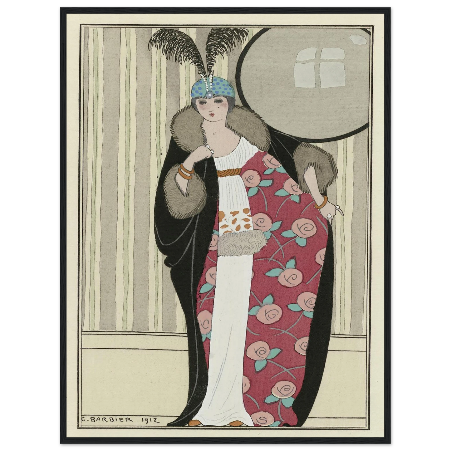 Journal des Dames et des Modes; the Fashion Illustrators (1912) Art Print | George Barbier - Framed Poster - 30x40 cm / 12x16″ - Black frame