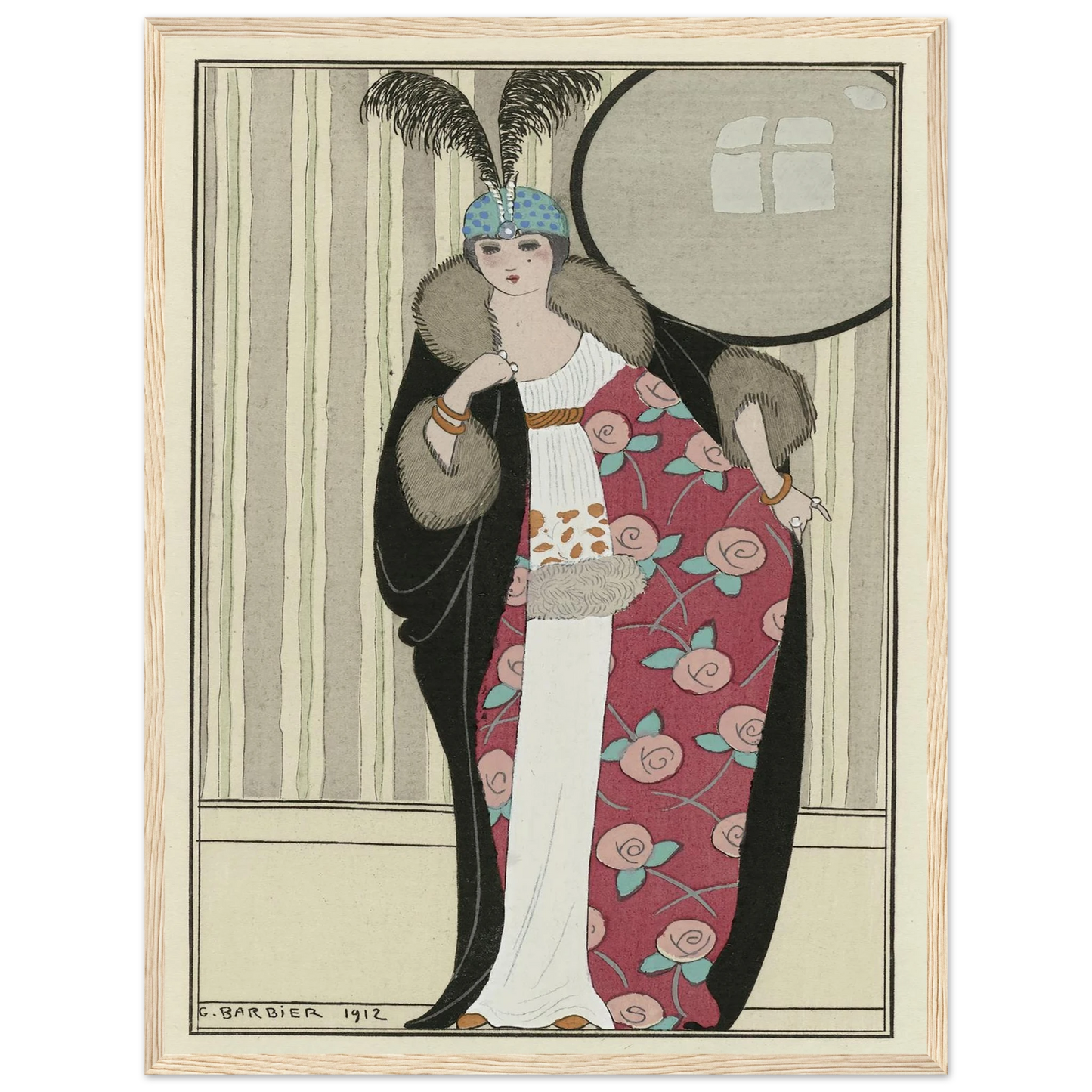 Journal des Dames et des Modes; the Fashion Illustrators (1912) Art Print | George Barbier - Framed Poster - 30x40 cm / 12x16″ - Black frame