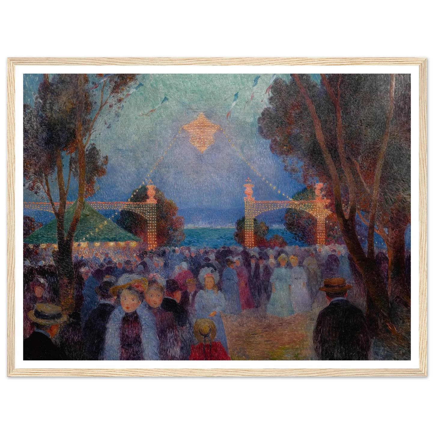 July 14, Fairy Tale Festival, 1895-98 Art Print | Ferdinand du Puigaudeau - Framed Poster - 30x40 cm / 12x16″ - Black frame