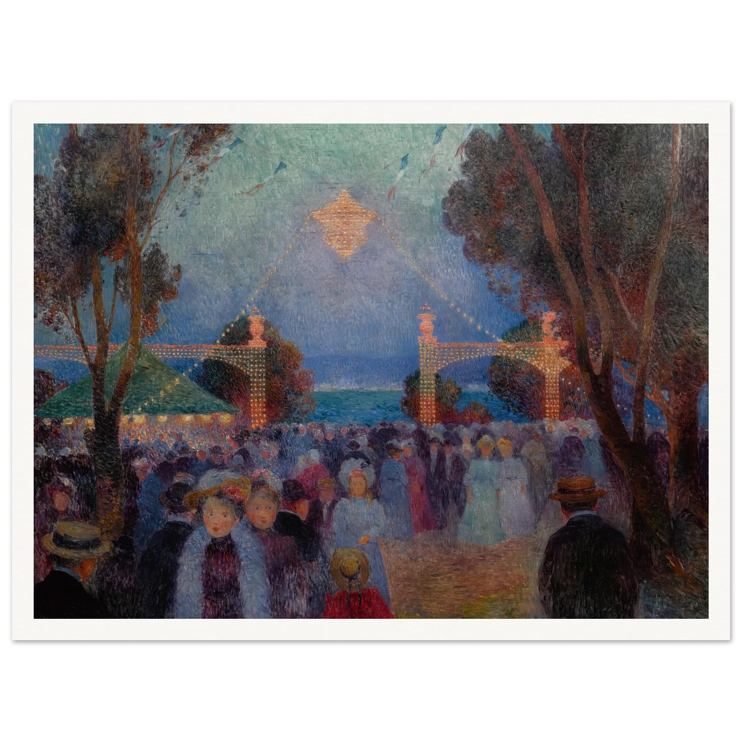 July 14, Fairy Tale Festival, 1895-98 Art Print | Ferdinand du Puigaudeau - Framed Poster - 30x40 cm / 12x16″ - Black frame
