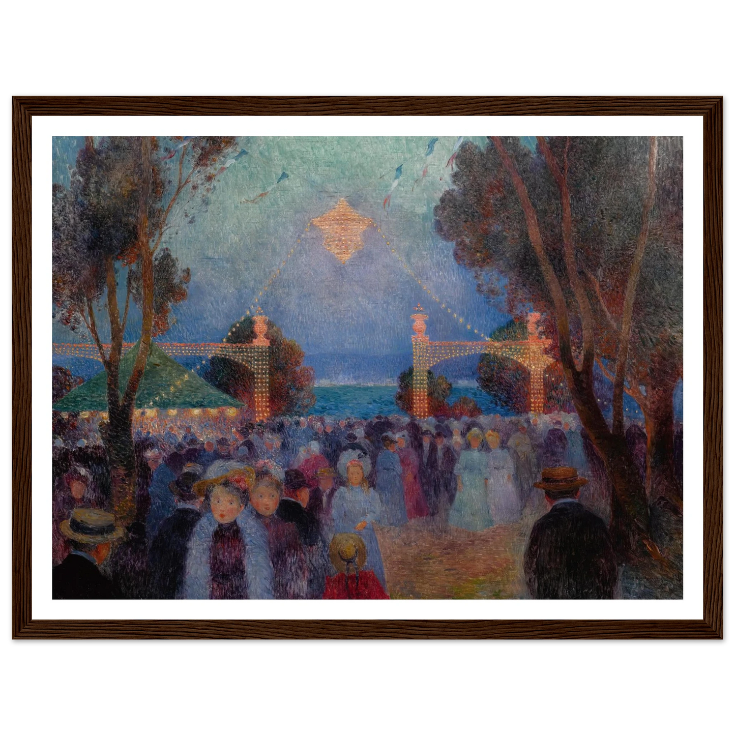 July 14, Fairy Tale Festival, 1895-98 Art Print | Ferdinand du Puigaudeau - Framed Poster - 30x40 cm / 12x16″ - Black frame