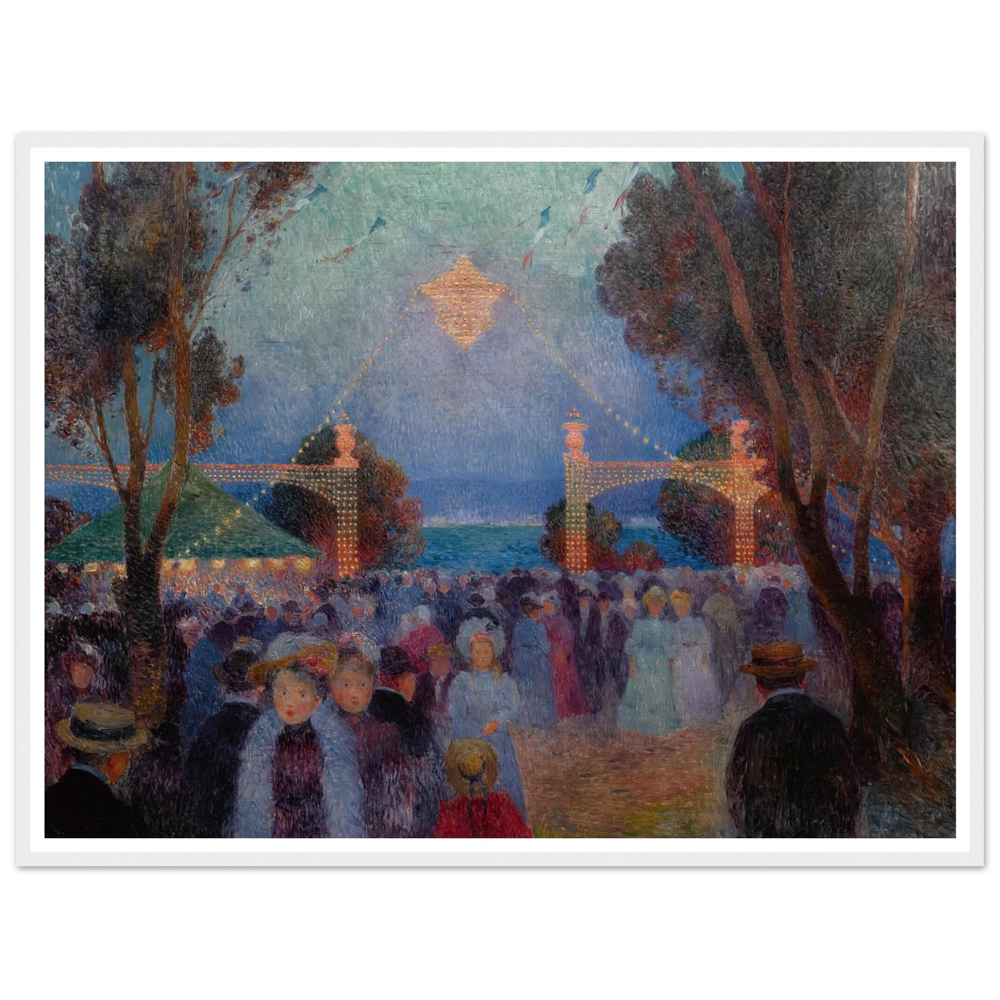July 14, Fairy Tale Festival, 1895-98 Art Print | Ferdinand du Puigaudeau - Framed Poster - 30x40 cm / 12x16″ - Black frame