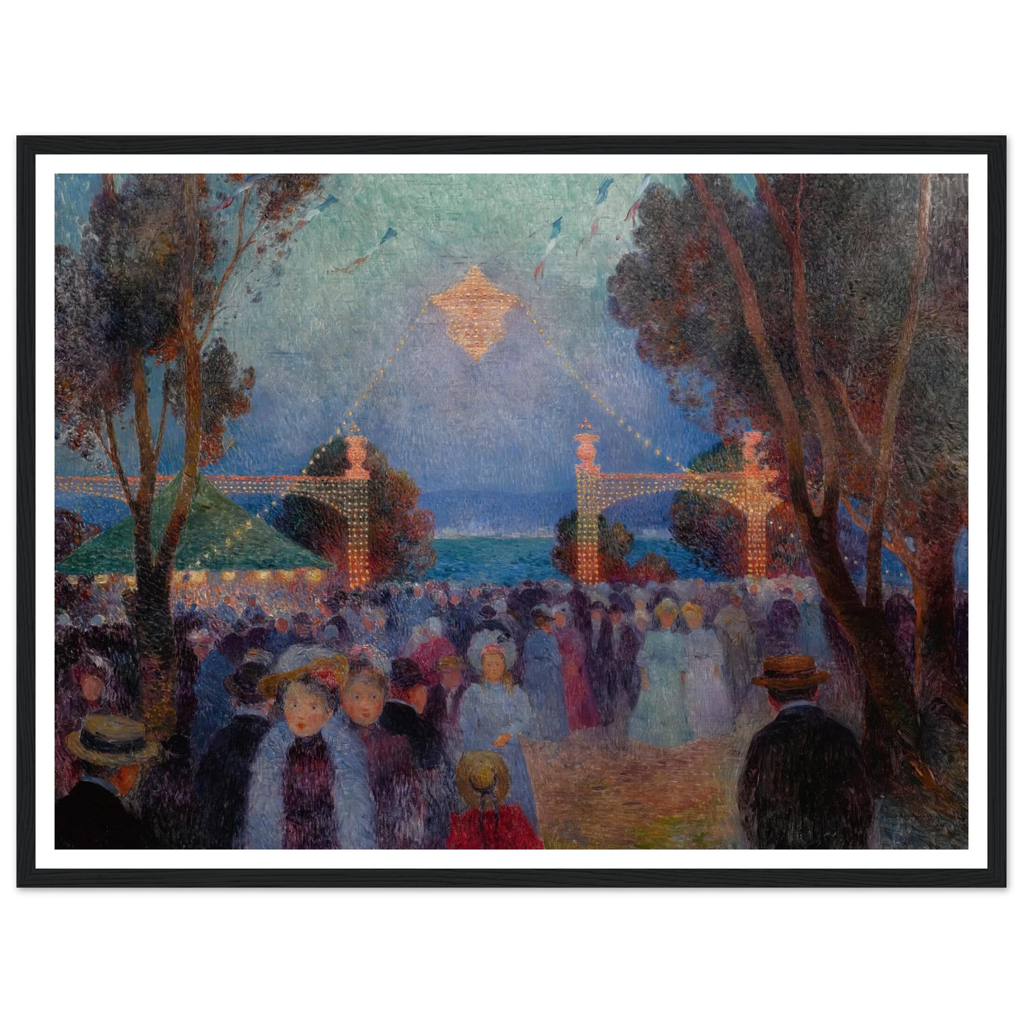 July 14, Fairy Tale Festival, 1895-98 Art Print | Ferdinand du Puigaudeau - Framed Poster - 30x40 cm / 12x16″ - Black frame