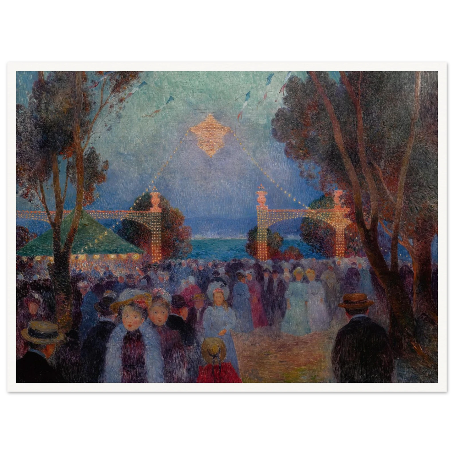 July 14, Fairy Tale Festival, 1895-98 Art Print | Ferdinand du Puigaudeau - Framed Poster - 30x40 cm / 12x16″ - Black frame