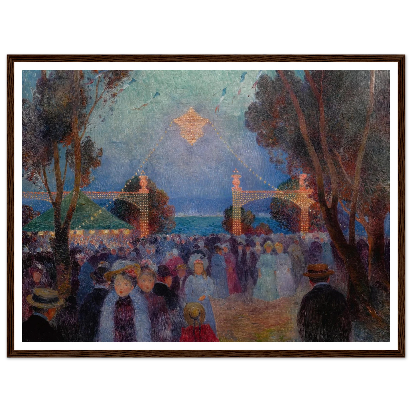 July 14, Fairy Tale Festival, 1895-98 Art Print | Ferdinand du Puigaudeau - Framed Poster - 30x40 cm / 12x16″ - Black frame