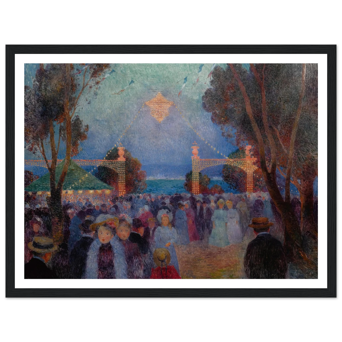 July 14, Fairy Tale Festival, 1895-98 Art Print | Ferdinand du Puigaudeau - Framed Poster - 30x40 cm / 12x16″ - Black frame