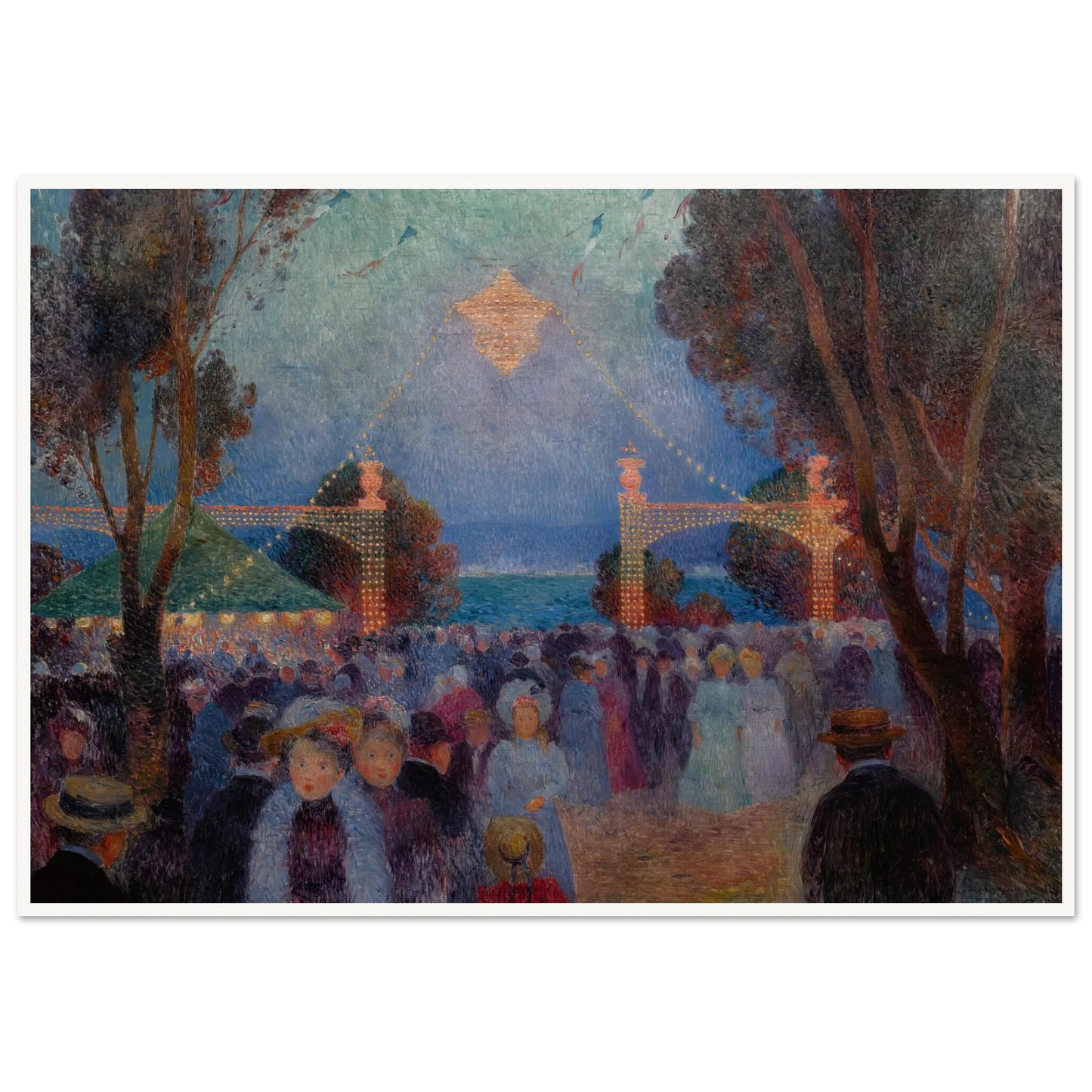 July 14, Fairy Tale Festival, 1895-98 Art Print | Ferdinand du Puigaudeau - Framed Poster - 30x40 cm / 12x16″ - Black frame
