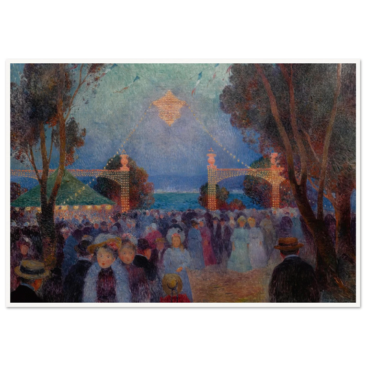 July 14, Fairy Tale Festival, 1895-98 Art Print | Ferdinand du Puigaudeau - Framed Poster - 30x40 cm / 12x16″ - Black frame