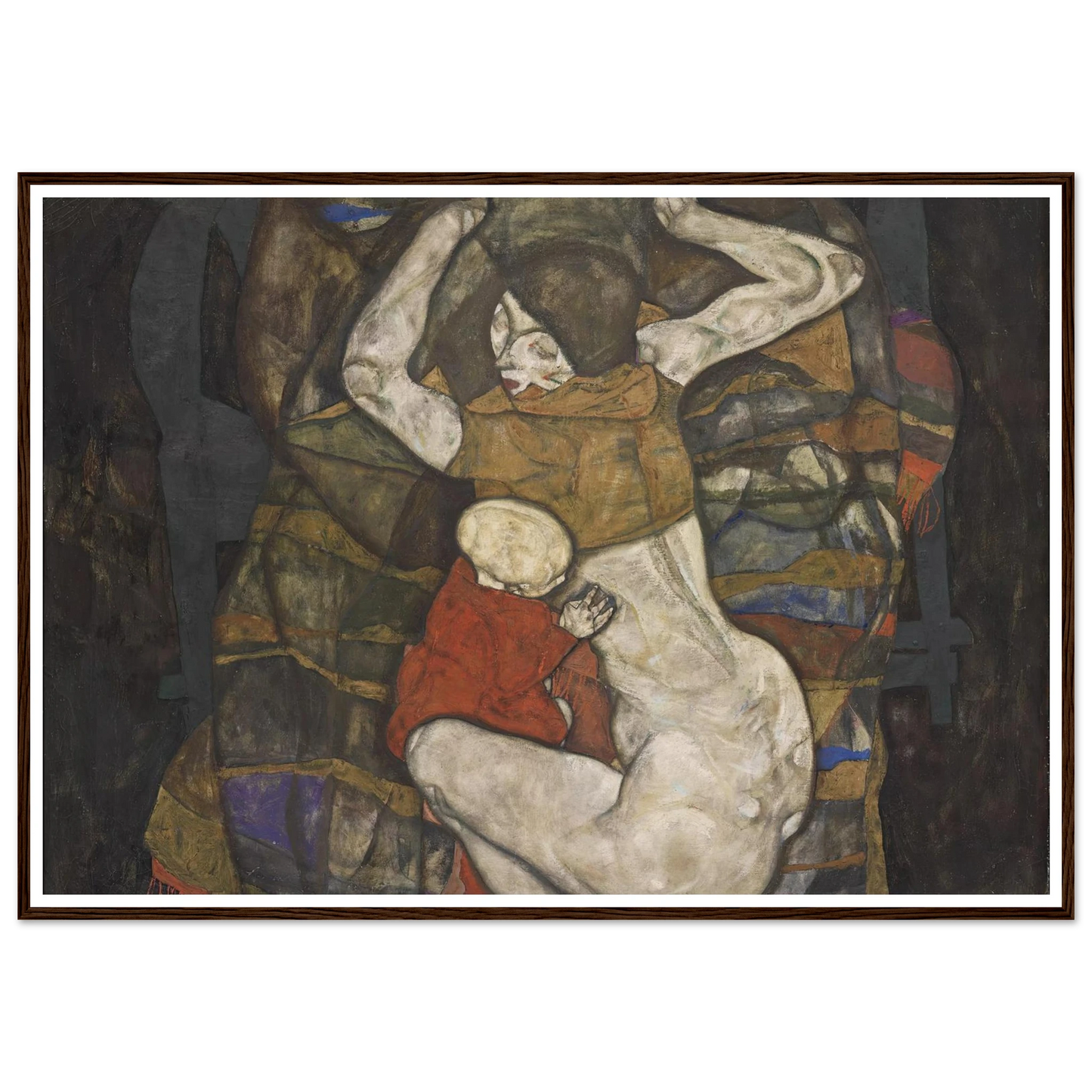 Junge Mutter (1914) Art Print | Egon Schiele - Framed Poster - 30x40 cm / 12x16″ - Black frame