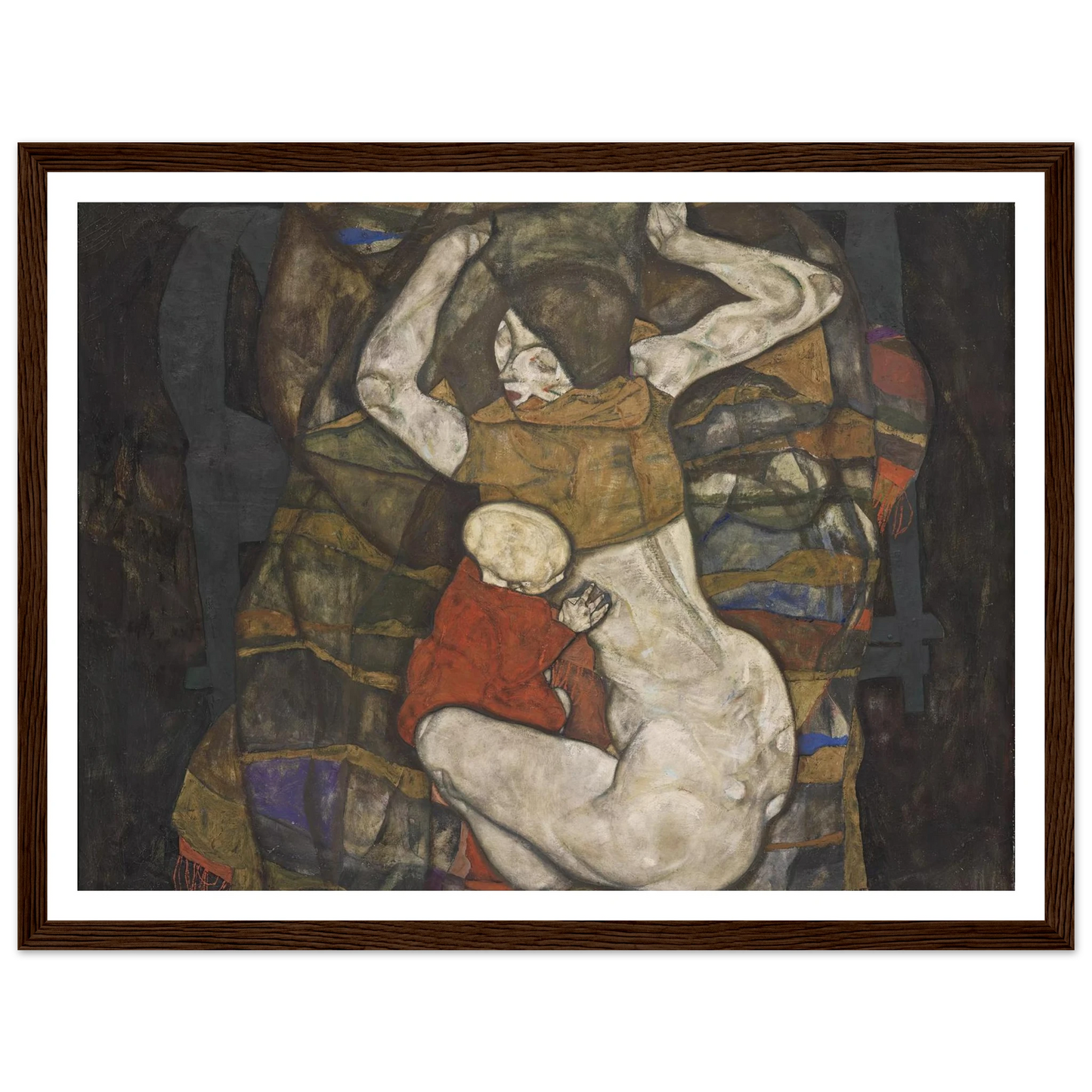 Junge Mutter (1914) Art Print | Egon Schiele - Framed Poster - 30x40 cm / 12x16″ - Black frame
