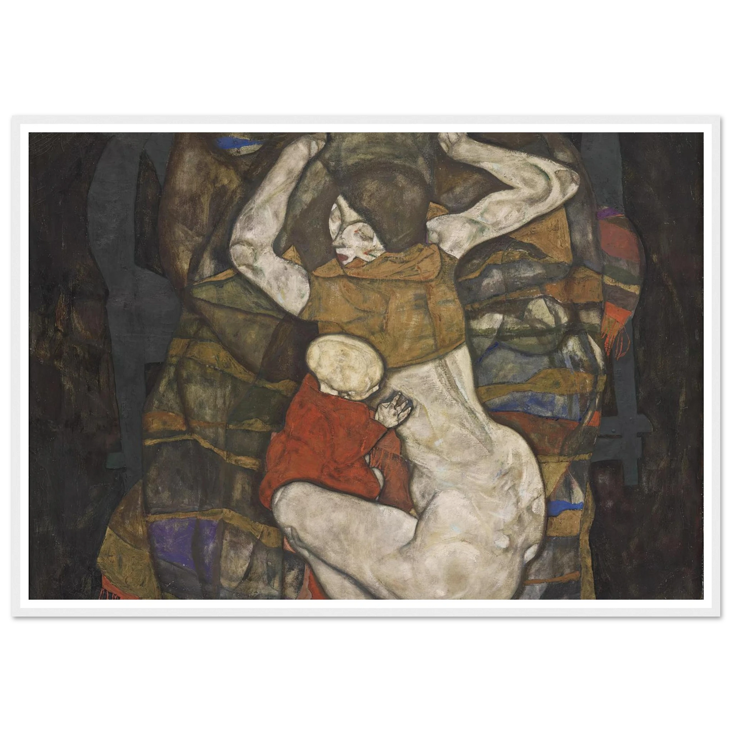 Junge Mutter (1914) Art Print | Egon Schiele - Framed Poster - 30x40 cm / 12x16″ - Black frame
