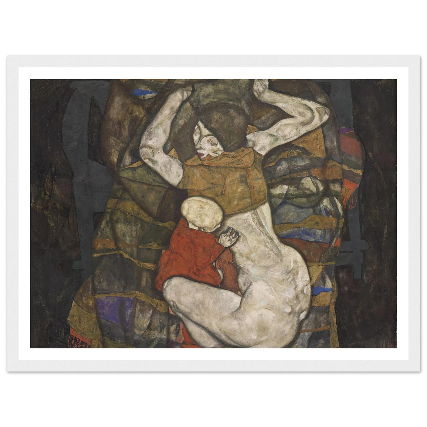 Junge Mutter (1914) Art Print | Egon Schiele - Framed Poster - 30x40 cm / 12x16″ - Black frame