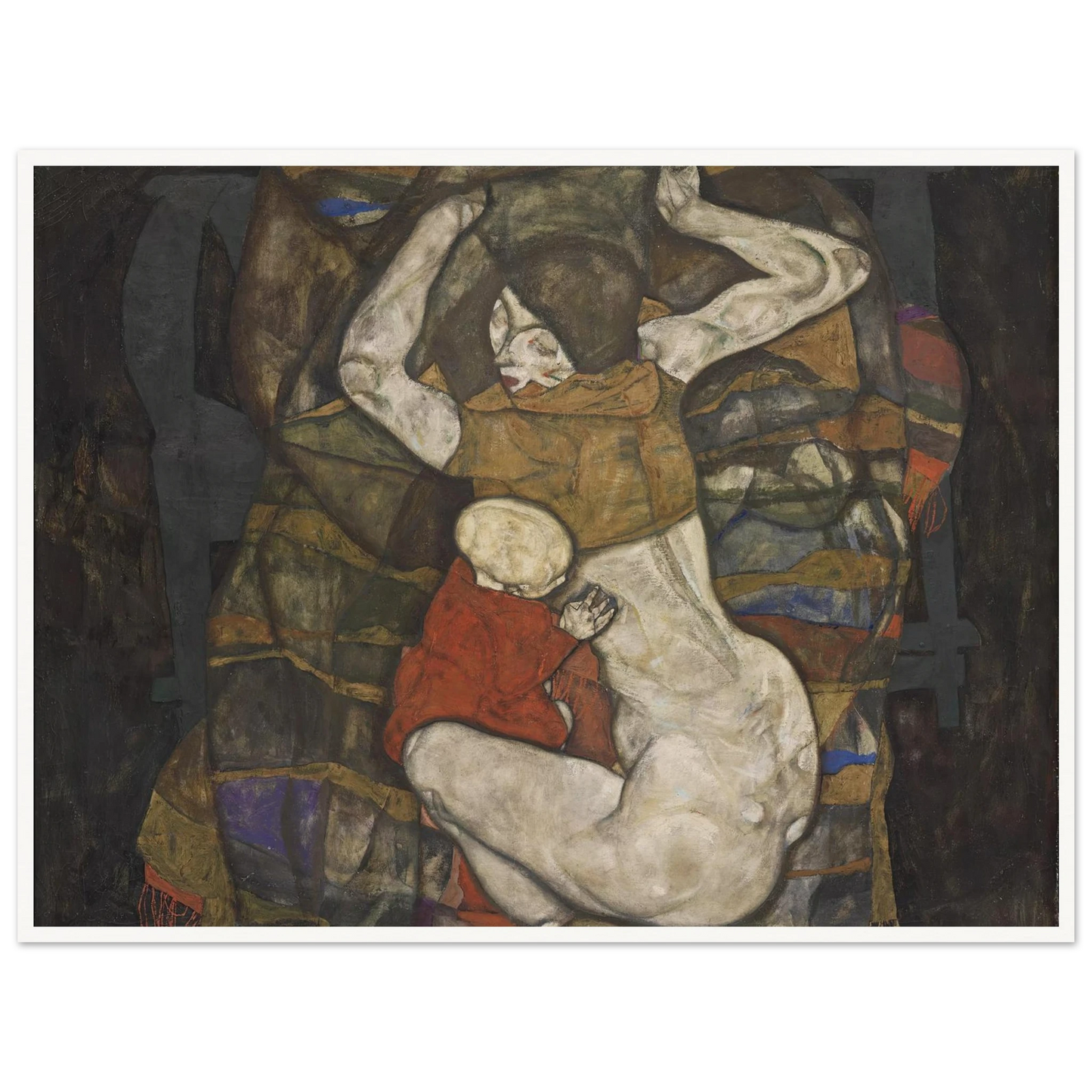Junge Mutter (1914) Art Print | Egon Schiele - Framed Poster - 30x40 cm / 12x16″ - Black frame