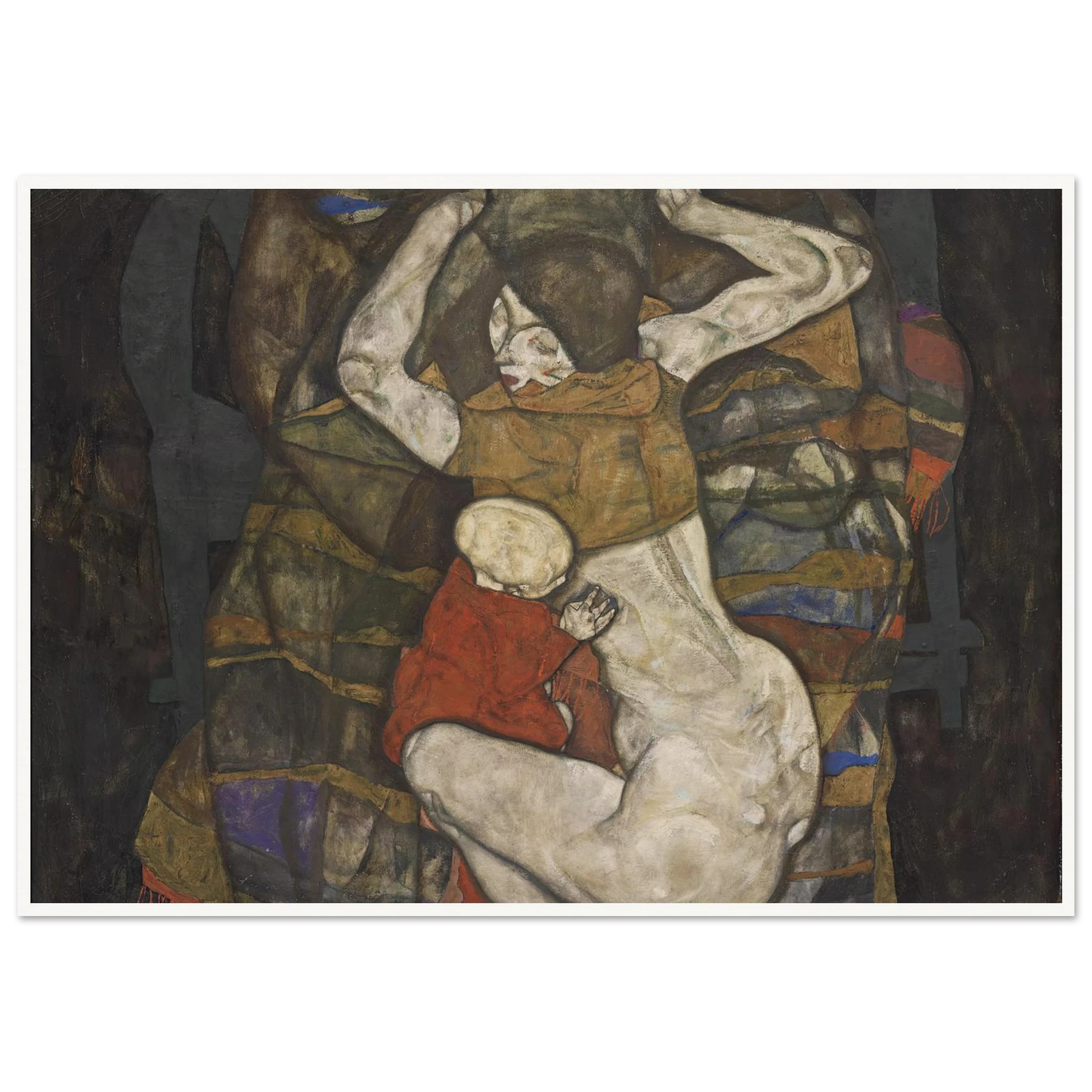 Junge Mutter (1914) Art Print | Egon Schiele - Framed Poster - 30x40 cm / 12x16″ - Black frame