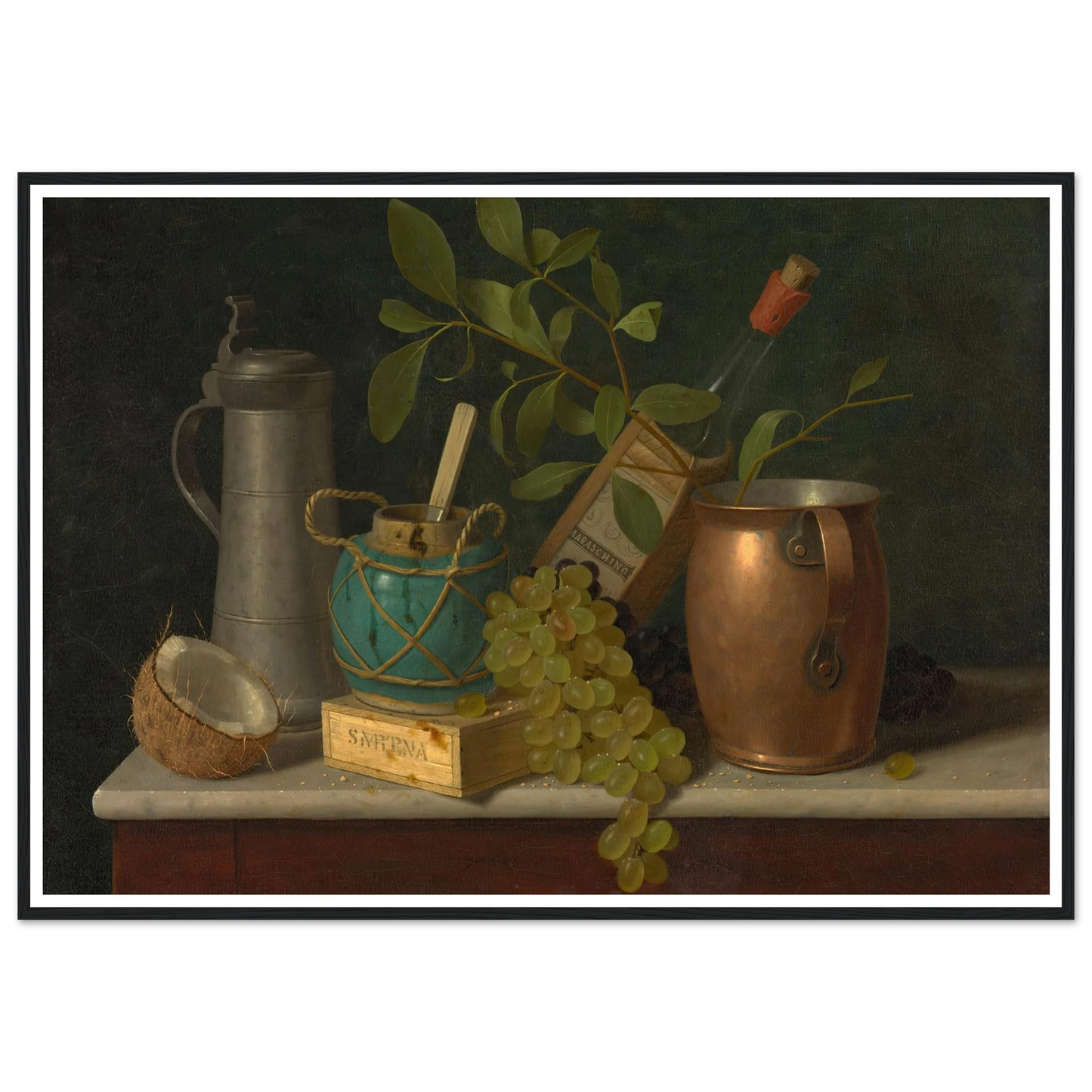 Just Dessert (1891) Art Print | William Michael Harnett - Framed Poster - 30x40 cm / 12x16″ - Black frame