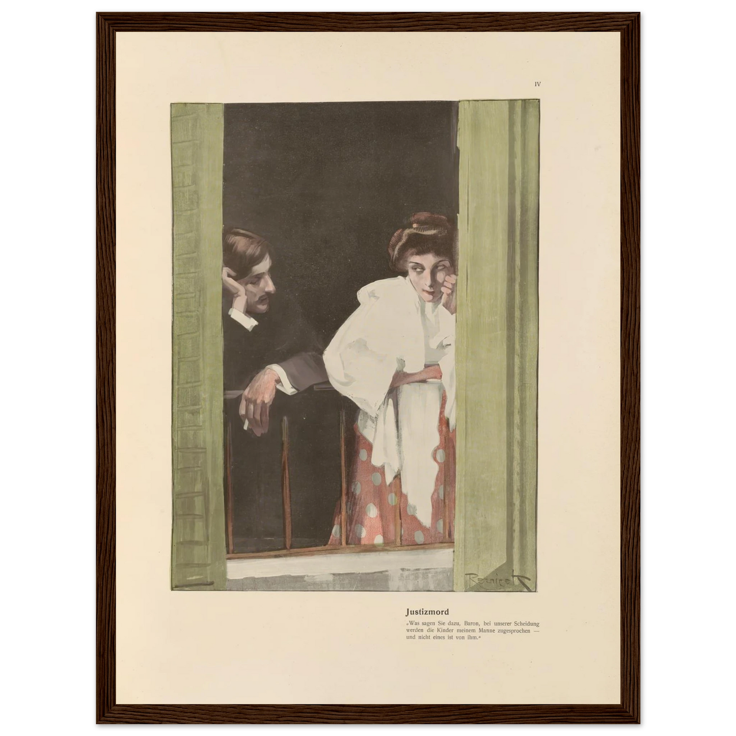 Justizmord (1908) Art Print | Ferdinand Freiherr von Reznicek - Framed Poster - 30x40 cm / 12x16″ - Black frame