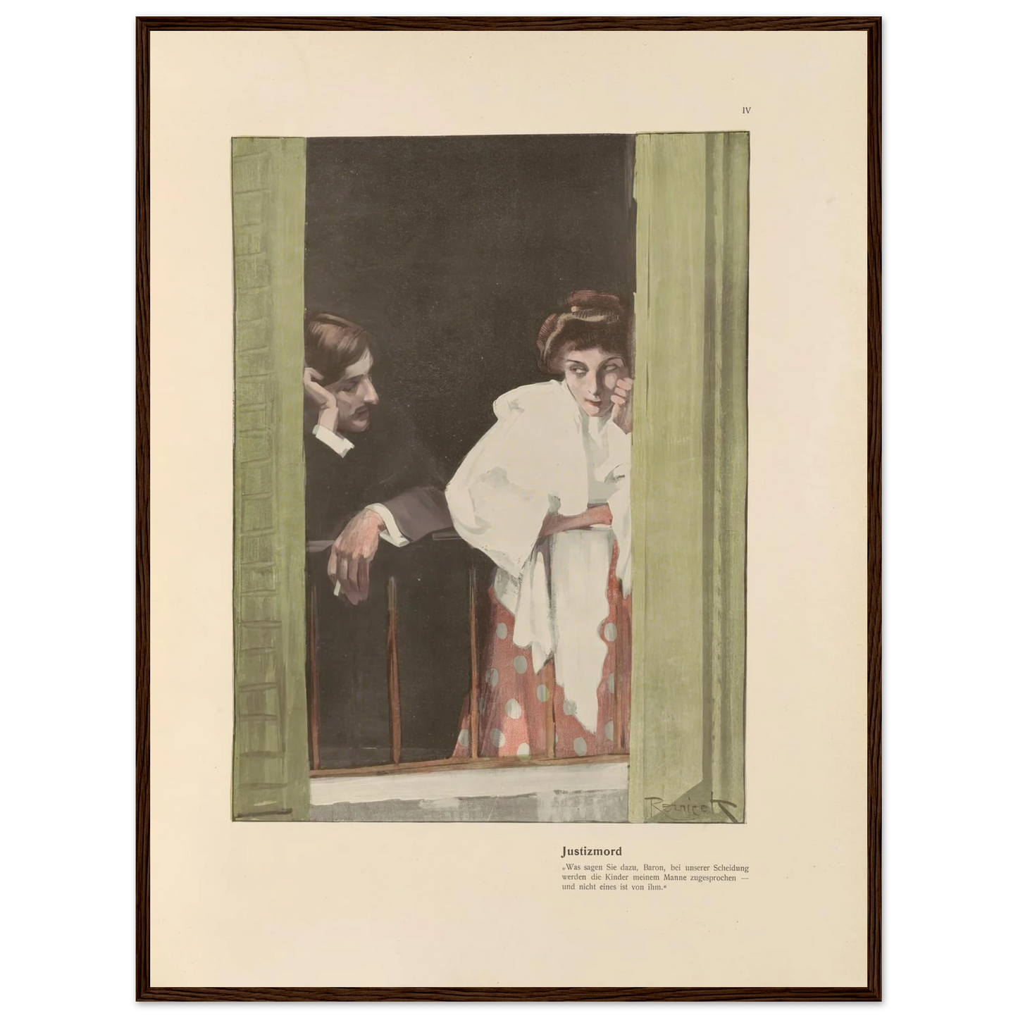 Justizmord (1908) Art Print | Ferdinand Freiherr von Reznicek - Framed Poster - 30x40 cm / 12x16″ - Black frame