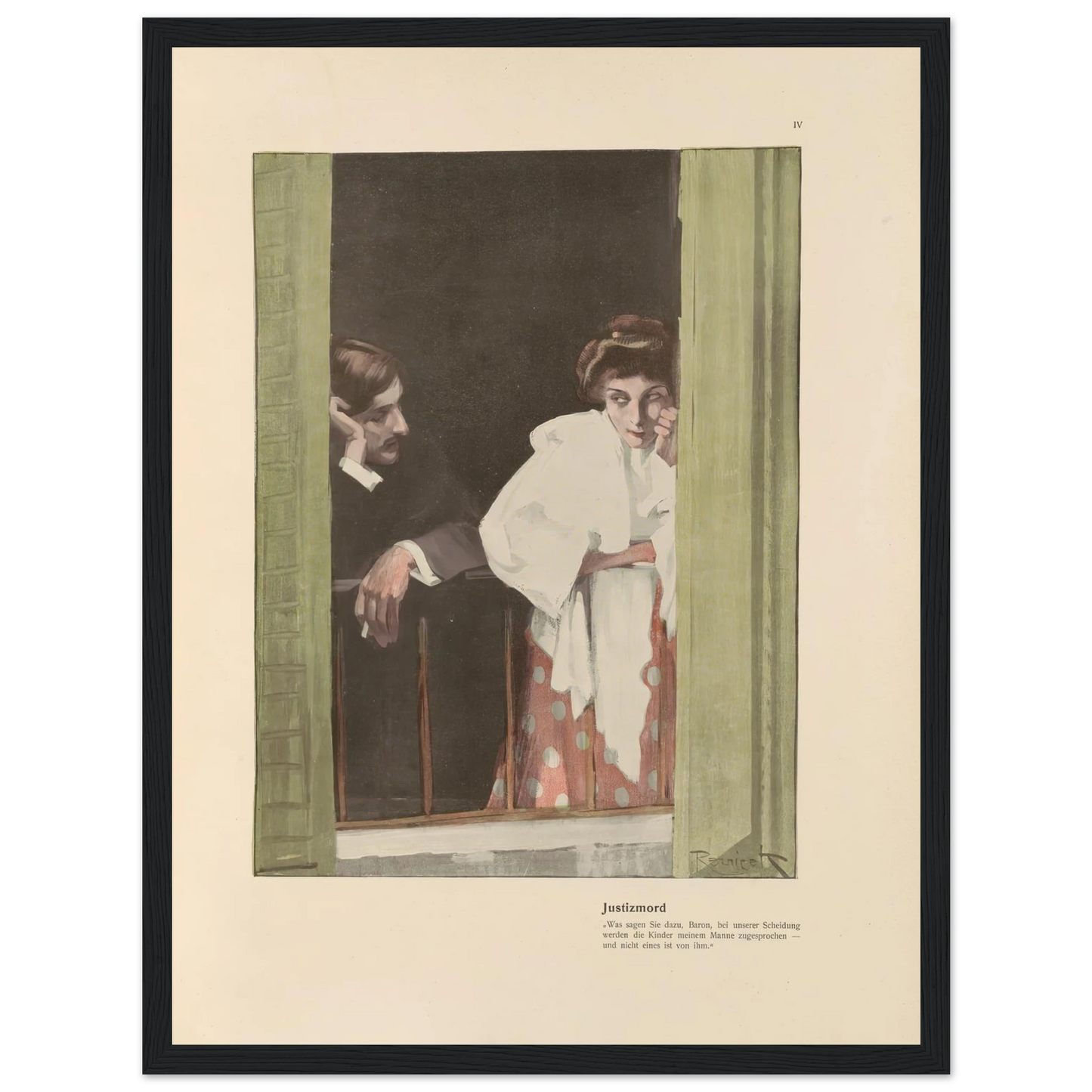 Justizmord (1908) Art Print | Ferdinand Freiherr von Reznicek - Framed Poster - 30x40 cm / 12x16″ - Black frame