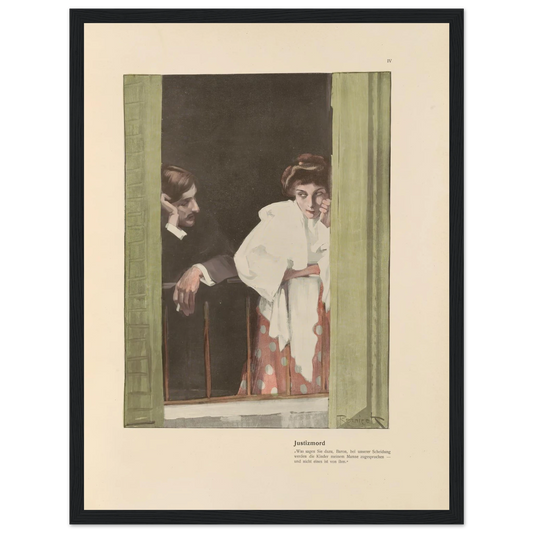Justizmord (1908) Art Print | Ferdinand Freiherr von Reznicek - Framed Poster - 30x40 cm / 12x16″ - Black frame