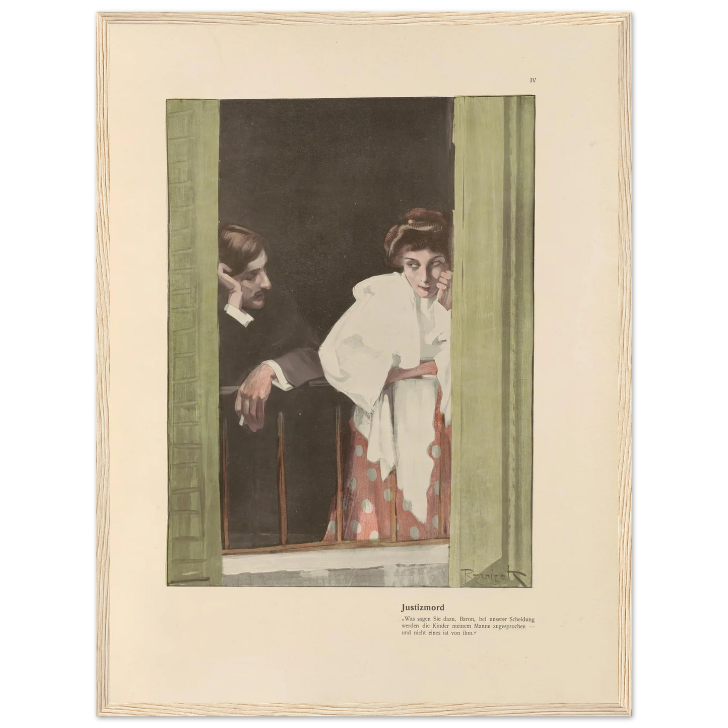Justizmord (1908) Art Print | Ferdinand Freiherr von Reznicek - Framed Poster - 30x40 cm / 12x16″ - Black frame