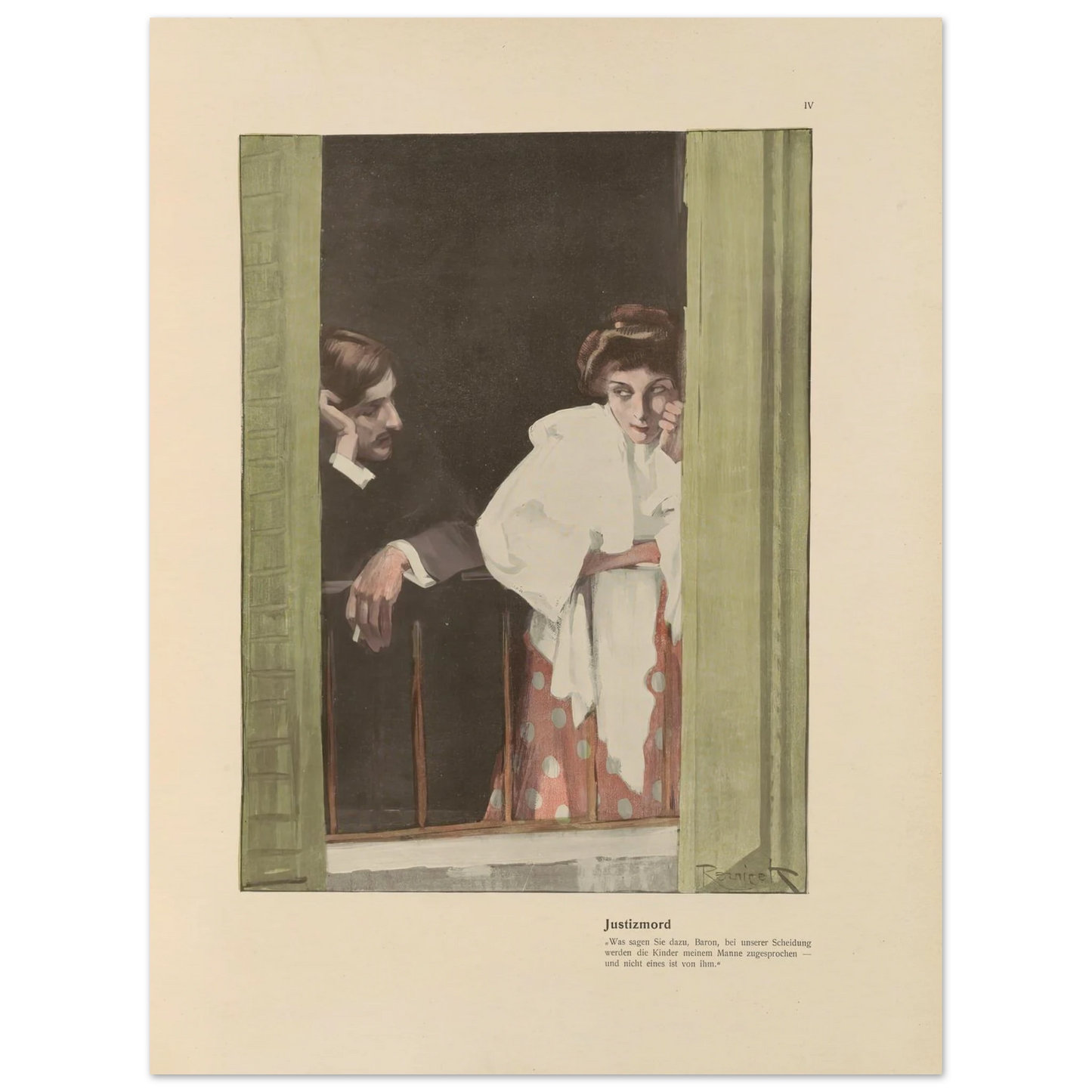 Justizmord (1908) Art Print | Ferdinand Freiherr von Reznicek - Framed Poster - 30x40 cm / 12x16″ - Black frame