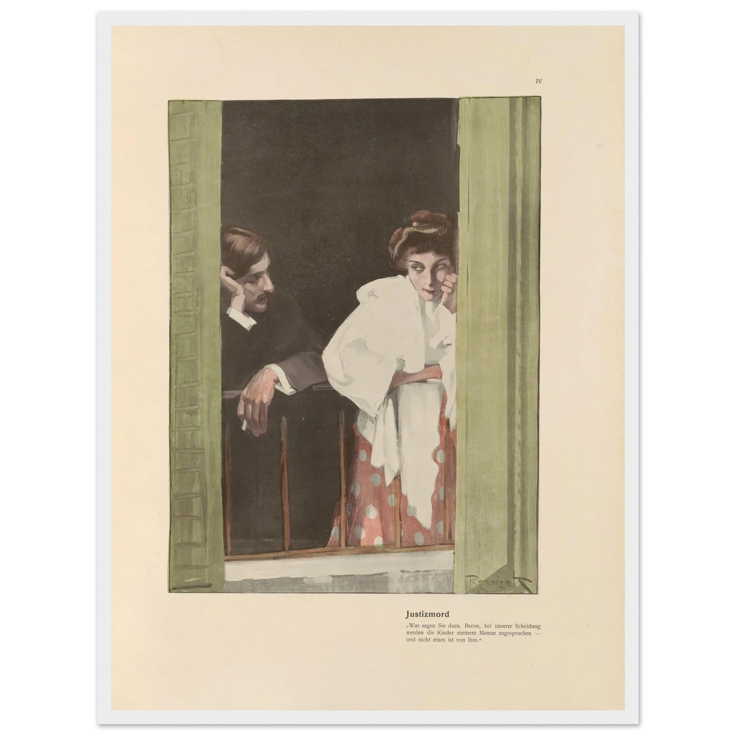 Justizmord (1908) Art Print | Ferdinand Freiherr von Reznicek - Framed Poster - 30x40 cm / 12x16″ - Black frame