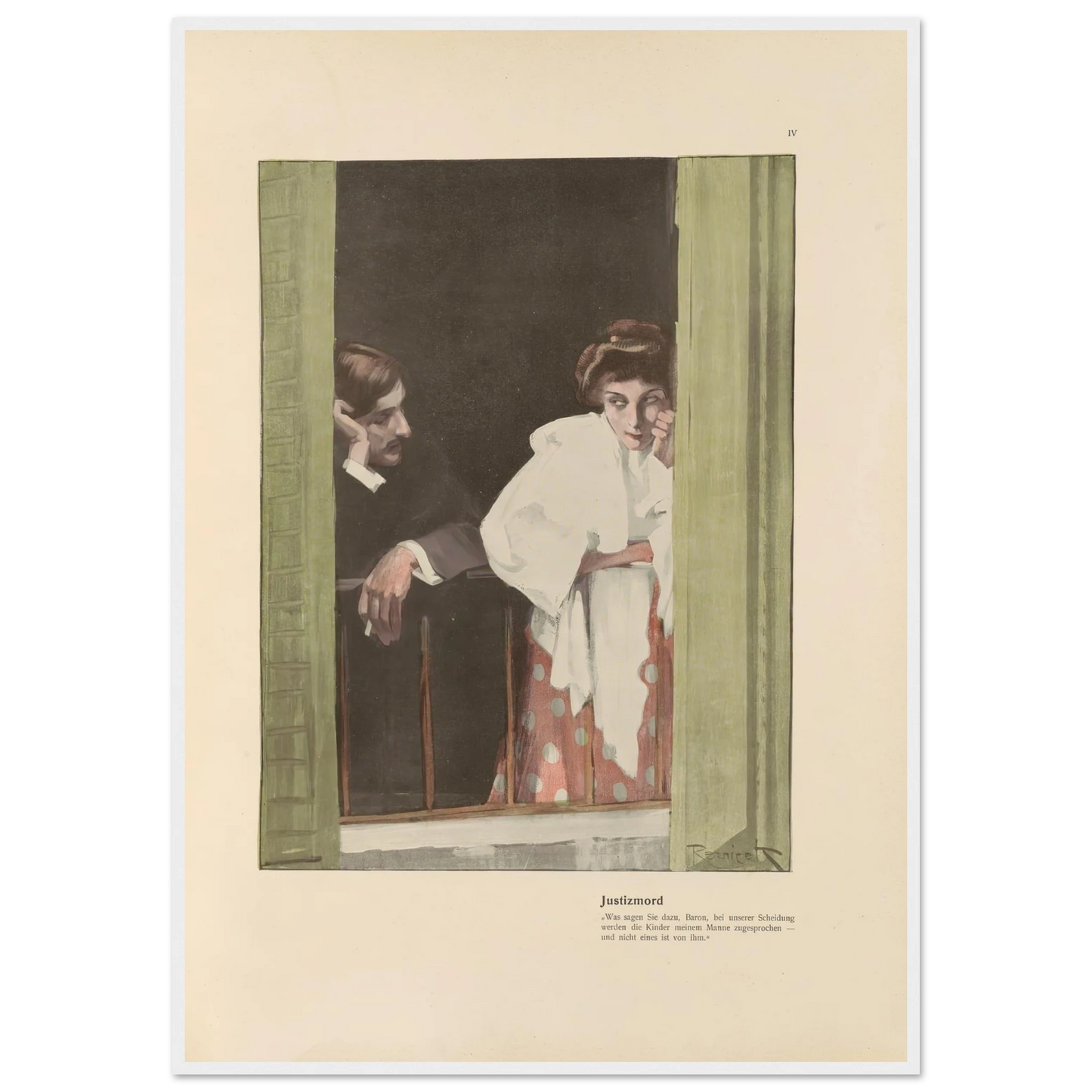 Justizmord (1908) Art Print | Ferdinand Freiherr von Reznicek - Framed Poster - 30x40 cm / 12x16″ - Black frame