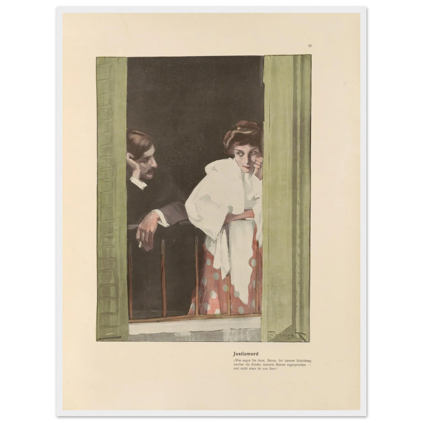 Justizmord (1908) Art Print | Ferdinand Freiherr von Reznicek - Framed Poster - 30x40 cm / 12x16″ - Black frame