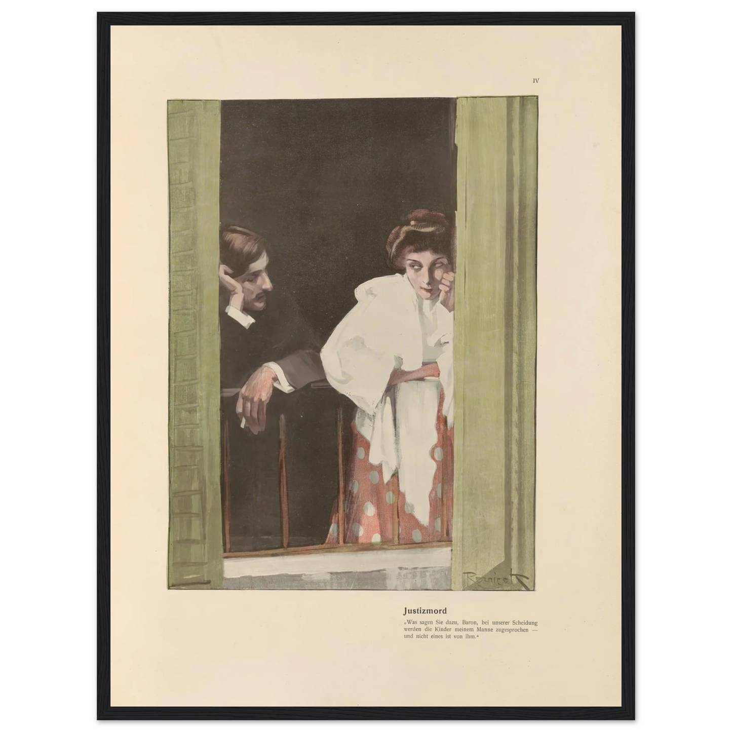 Justizmord (1908) Art Print | Ferdinand Freiherr von Reznicek - Framed Poster - 30x40 cm / 12x16″ - Black frame