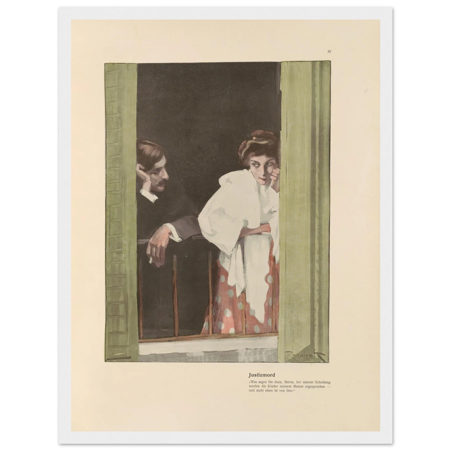 Justizmord (1908) Art Print | Ferdinand Freiherr von Reznicek - Framed Poster - 30x40 cm / 12x16″ - Black frame