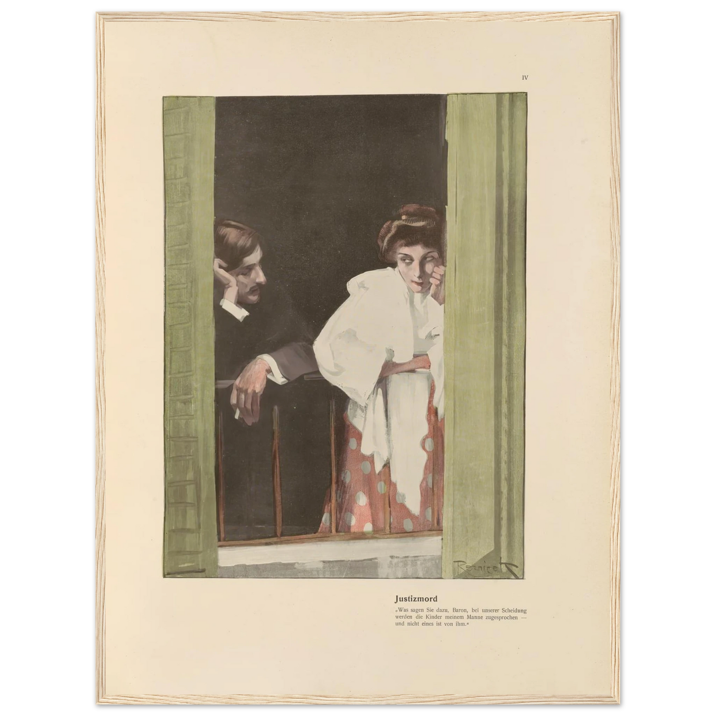 Justizmord (1908) Art Print | Ferdinand Freiherr von Reznicek - Framed Poster - 30x40 cm / 12x16″ - Black frame