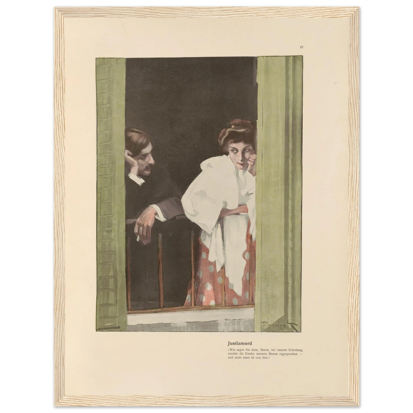 Justizmord (1908) Art Print | Ferdinand Freiherr von Reznicek - Framed Poster - 30x40 cm / 12x16″ - Black frame