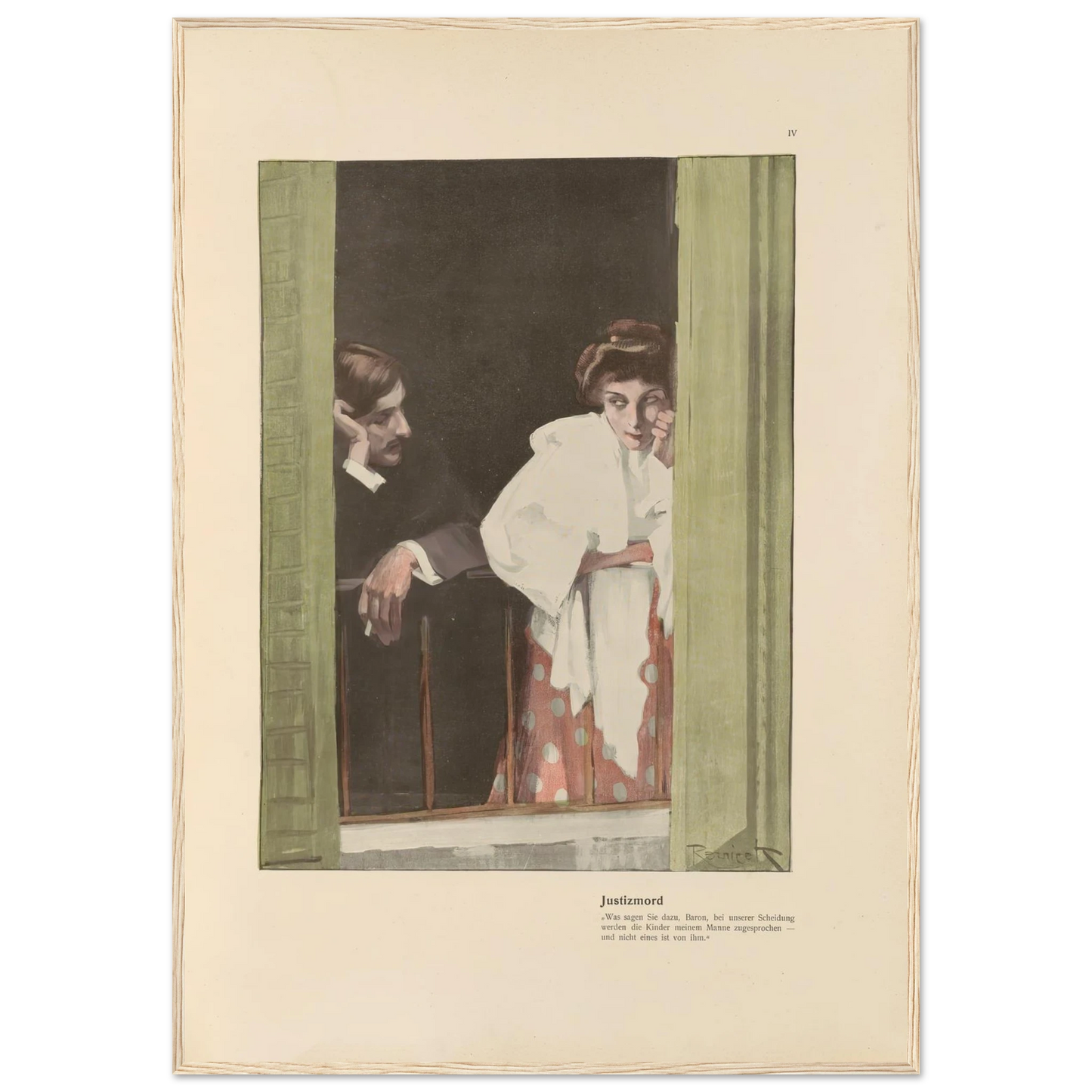 Justizmord (1908) Art Print | Ferdinand Freiherr von Reznicek - Framed Poster - 30x40 cm / 12x16″ - Black frame