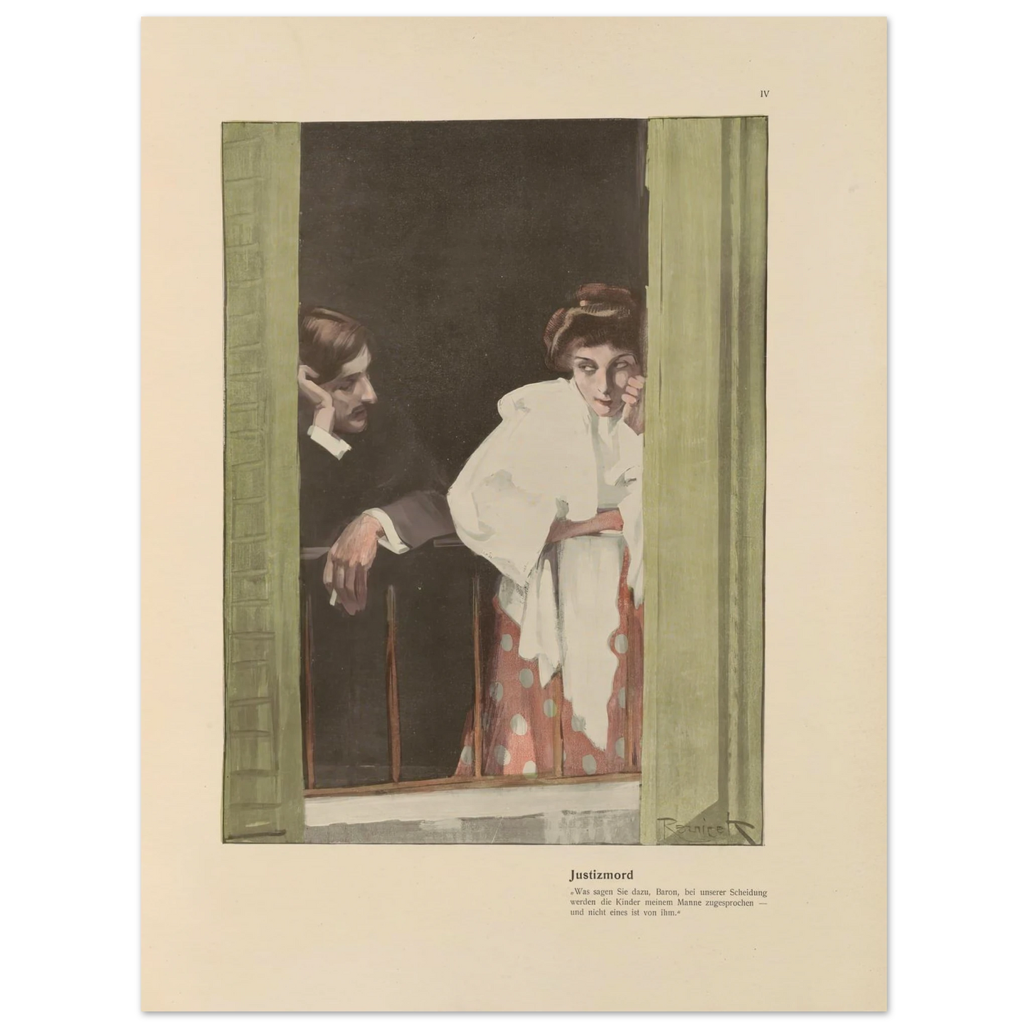 Justizmord (1908) Art Print | Ferdinand Freiherr von Reznicek - Framed Poster - 30x40 cm / 12x16″ - Black frame