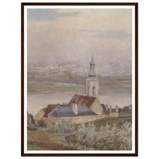Kahlenberger Dörfl (1903) Art Print | Max Kahrer - Framed Poster - 30x40 cm / 12x16″ - Black frame