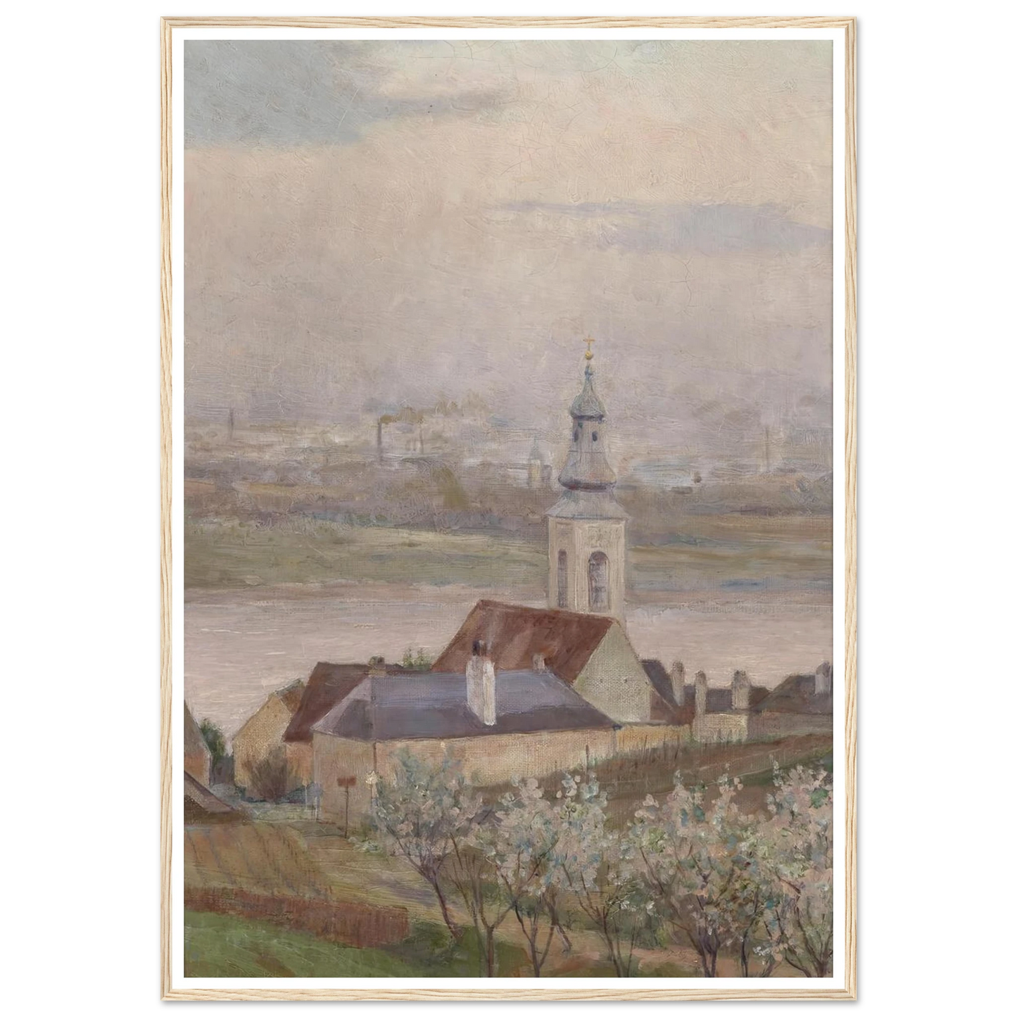 Kahlenberger Dörfl (1903) Art Print | Max Kahrer - Framed Poster - 30x40 cm / 12x16″ - Black frame