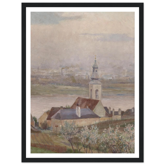 Kahlenberger Dörfl (1903) Art Print | Max Kahrer - Framed Poster - 30x40 cm / 12x16″ - Black frame