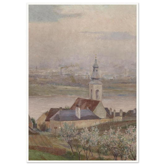 Kahlenberger Dörfl (1903) Art Print | Max Kahrer - Framed Poster - 30x40 cm / 12x16″ - Black frame