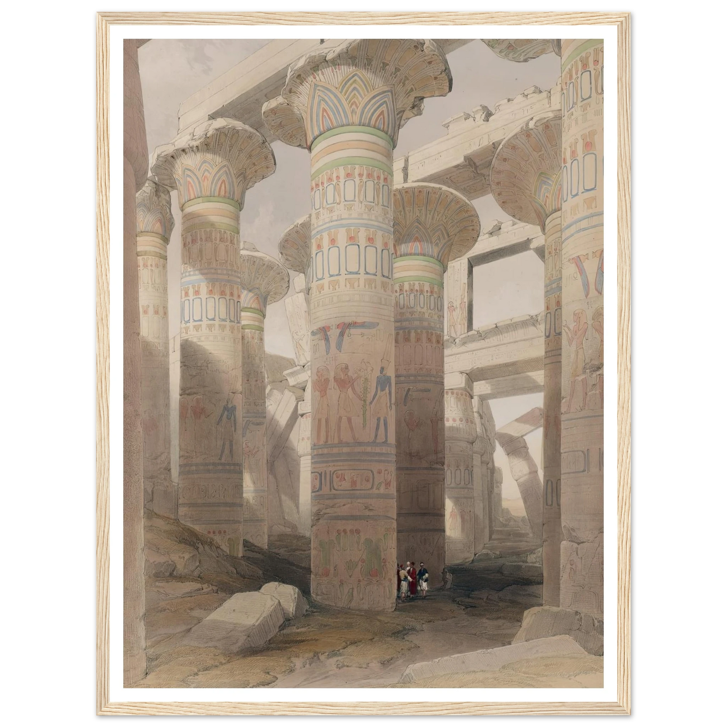 Karnac [Karnak]. Nov. 29th, 1838 (1846-1849) Art Print | David Roberts - Framed Poster - 30x40 cm / 12x16″ - Black frame