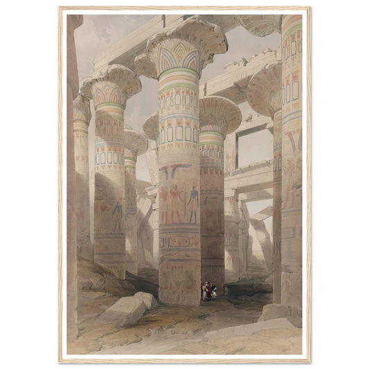 Karnac [Karnak]. Nov. 29th, 1838 (1846-1849) Art Print | David Roberts - Framed Poster - 30x40 cm / 12x16″ - Black frame